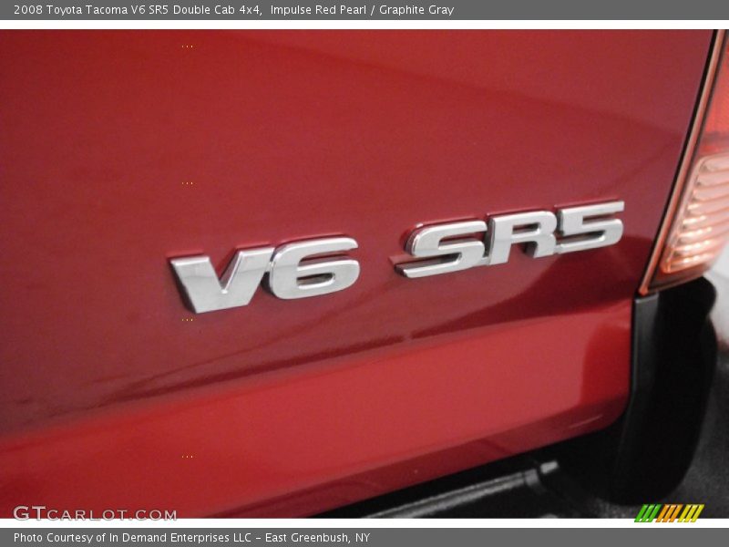 Impulse Red Pearl / Graphite Gray 2008 Toyota Tacoma V6 SR5 Double Cab 4x4