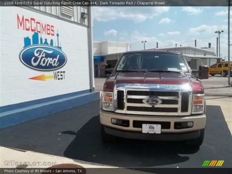 Dark Toreador Red / Chaparral Brown 2008 Ford F350 Super Duty King Ranch Crew Cab 4x4