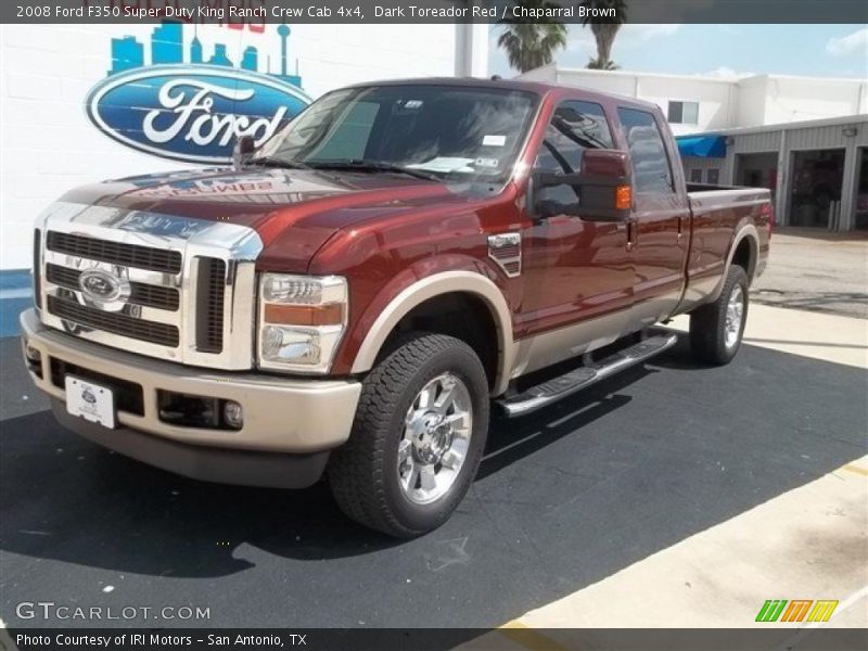 Dark Toreador Red / Chaparral Brown 2008 Ford F350 Super Duty King Ranch Crew Cab 4x4