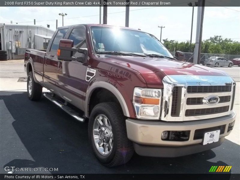 Dark Toreador Red / Chaparral Brown 2008 Ford F350 Super Duty King Ranch Crew Cab 4x4