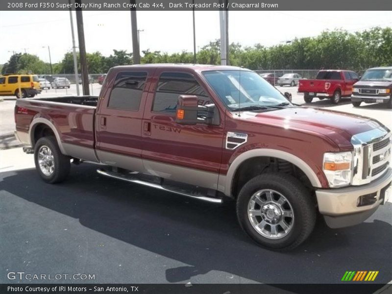 Dark Toreador Red / Chaparral Brown 2008 Ford F350 Super Duty King Ranch Crew Cab 4x4