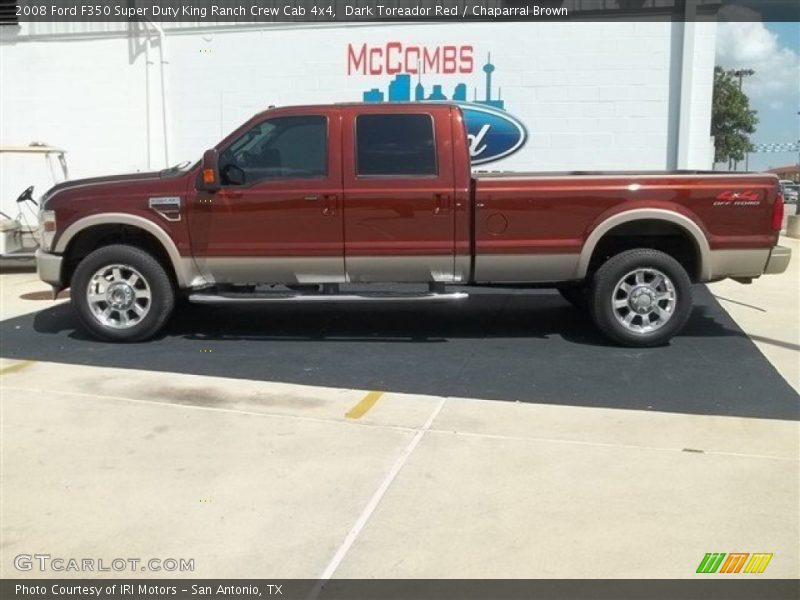 Dark Toreador Red / Chaparral Brown 2008 Ford F350 Super Duty King Ranch Crew Cab 4x4