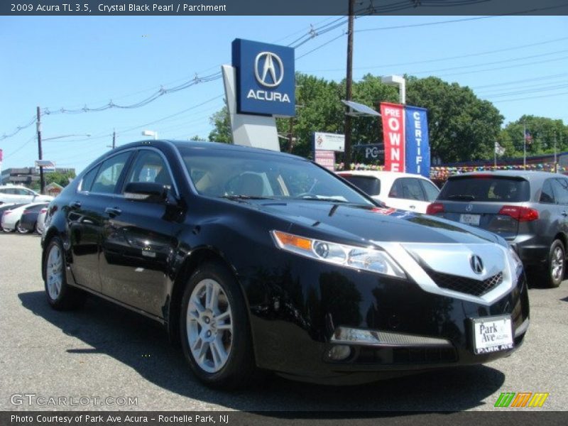 Crystal Black Pearl / Parchment 2009 Acura TL 3.5