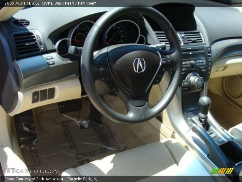 Crystal Black Pearl / Parchment 2009 Acura TL 3.5