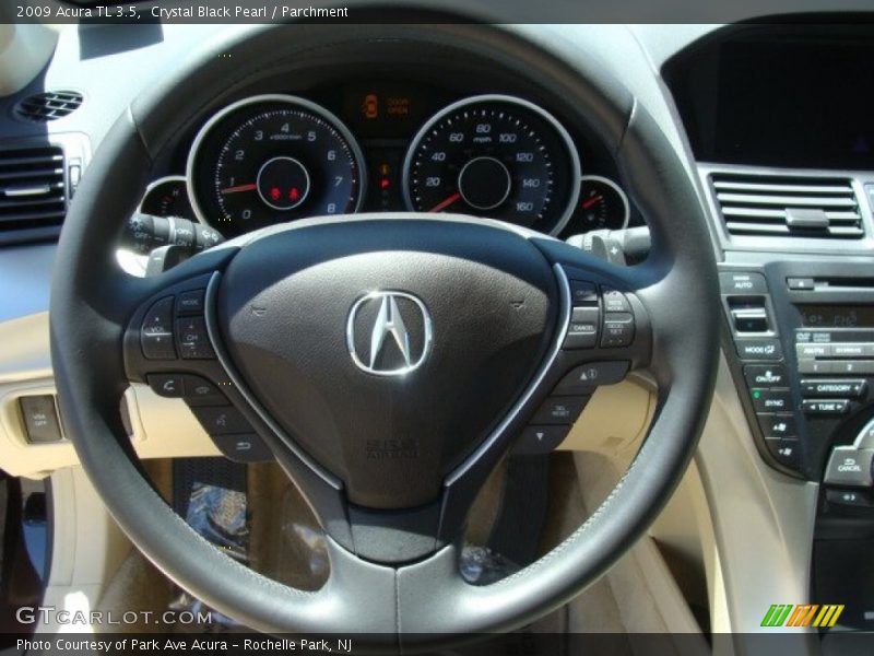 Crystal Black Pearl / Parchment 2009 Acura TL 3.5