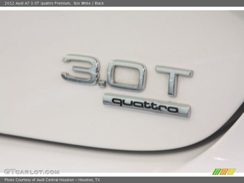 Ibis White / Black 2012 Audi A7 3.0T quattro Premium