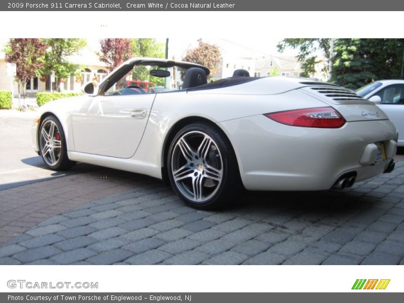 Cream White / Cocoa Natural Leather 2009 Porsche 911 Carrera S Cabriolet