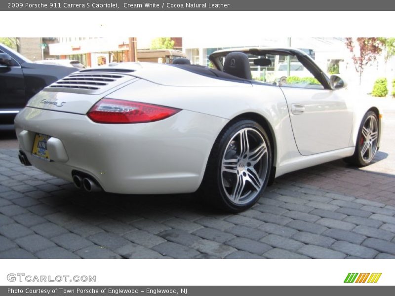 Cream White / Cocoa Natural Leather 2009 Porsche 911 Carrera S Cabriolet