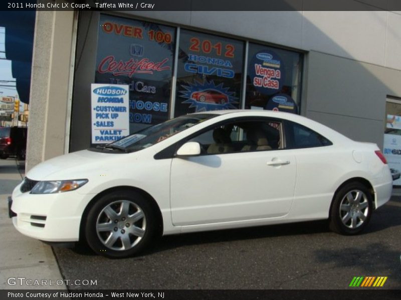 Taffeta White / Gray 2011 Honda Civic LX Coupe