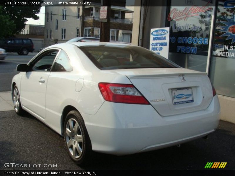 Taffeta White / Gray 2011 Honda Civic LX Coupe