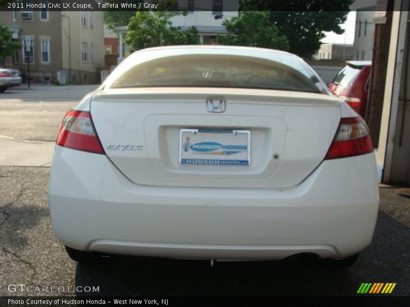 Taffeta White / Gray 2011 Honda Civic LX Coupe