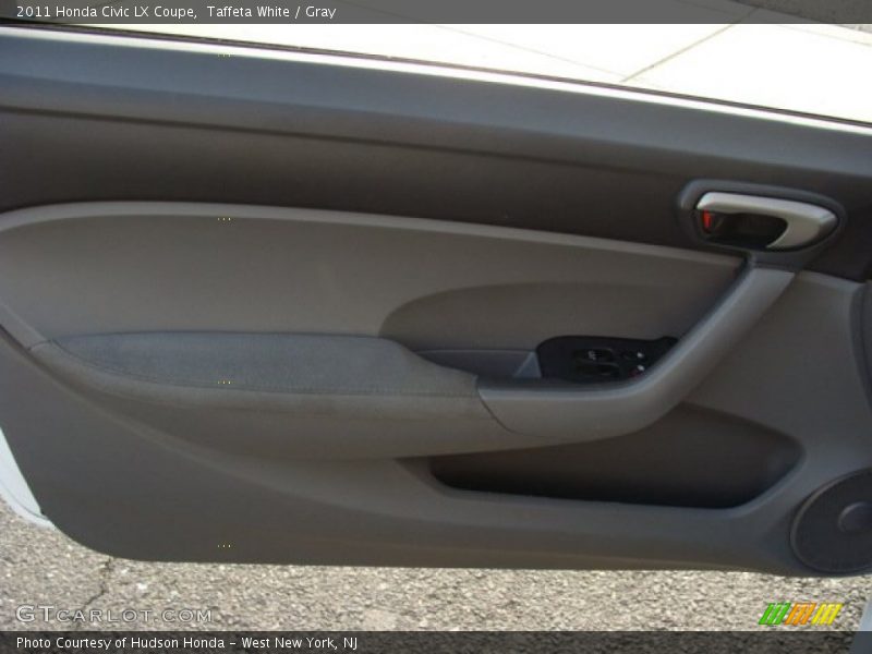 Taffeta White / Gray 2011 Honda Civic LX Coupe
