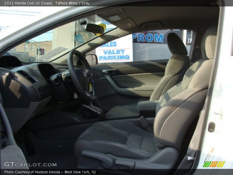 Taffeta White / Gray 2011 Honda Civic LX Coupe