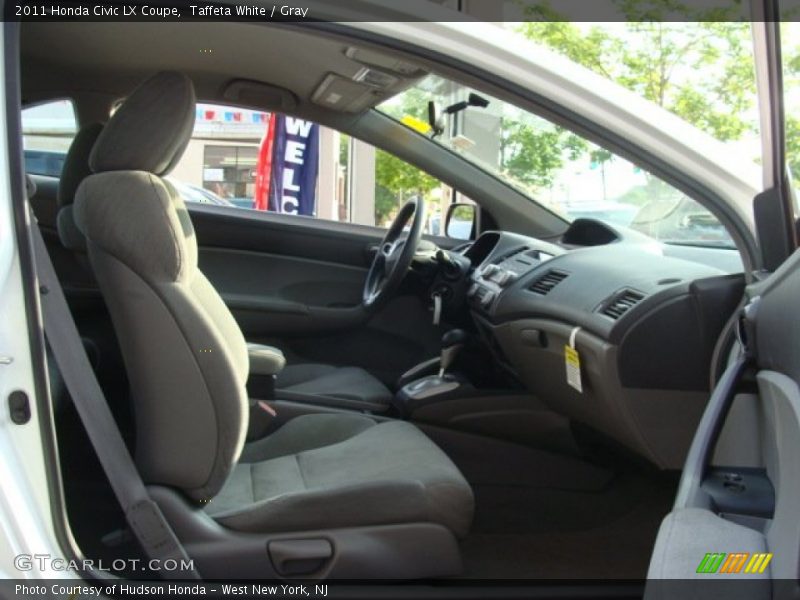 Taffeta White / Gray 2011 Honda Civic LX Coupe