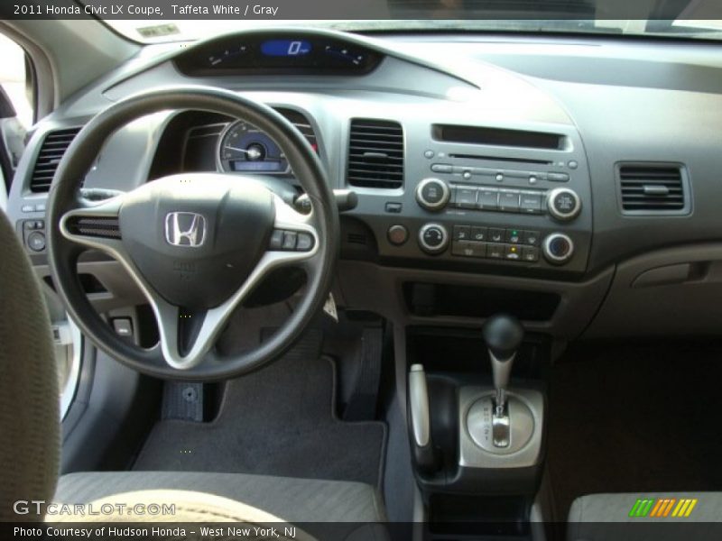 Taffeta White / Gray 2011 Honda Civic LX Coupe
