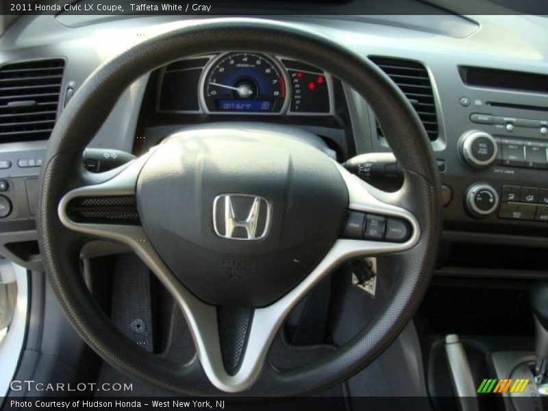 Taffeta White / Gray 2011 Honda Civic LX Coupe
