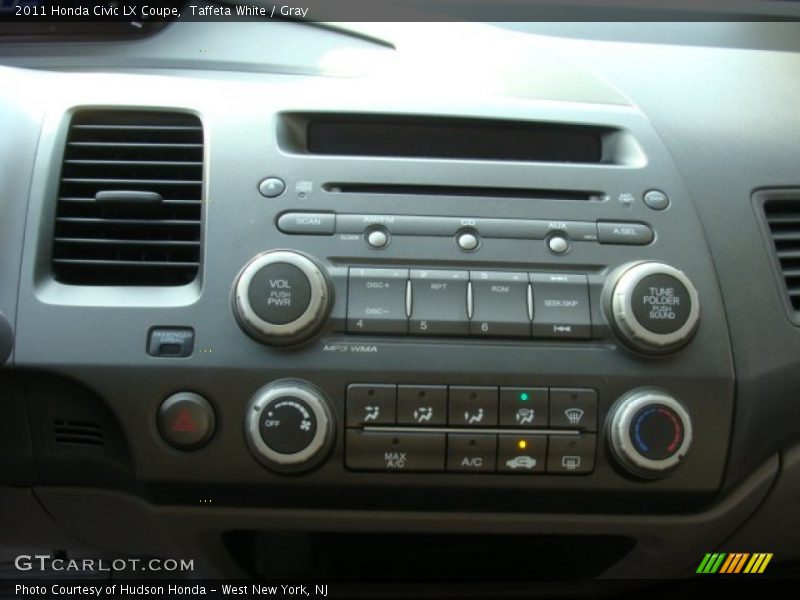 Taffeta White / Gray 2011 Honda Civic LX Coupe