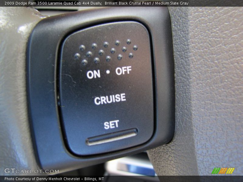 Brilliant Black Crystal Pearl / Medium Slate Gray 2009 Dodge Ram 3500 Laramie Quad Cab 4x4 Dually