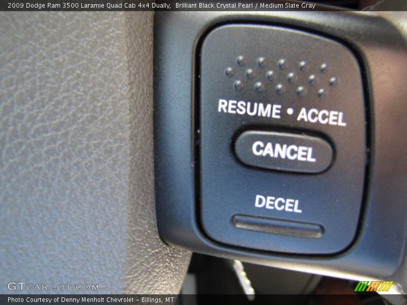 Brilliant Black Crystal Pearl / Medium Slate Gray 2009 Dodge Ram 3500 Laramie Quad Cab 4x4 Dually