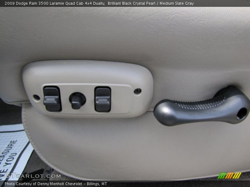 Brilliant Black Crystal Pearl / Medium Slate Gray 2009 Dodge Ram 3500 Laramie Quad Cab 4x4 Dually