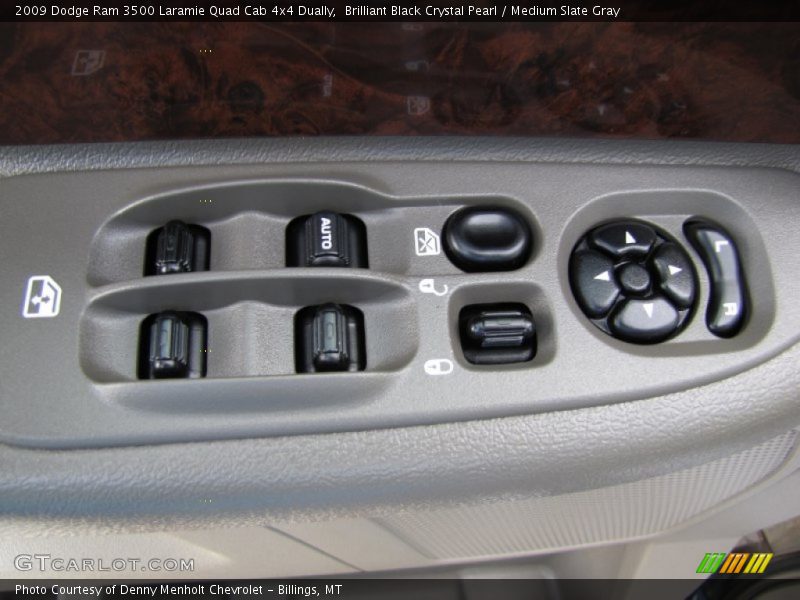 Brilliant Black Crystal Pearl / Medium Slate Gray 2009 Dodge Ram 3500 Laramie Quad Cab 4x4 Dually