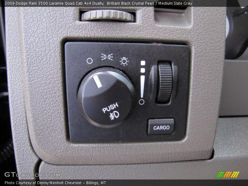 Brilliant Black Crystal Pearl / Medium Slate Gray 2009 Dodge Ram 3500 Laramie Quad Cab 4x4 Dually