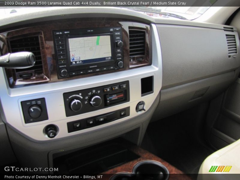 Brilliant Black Crystal Pearl / Medium Slate Gray 2009 Dodge Ram 3500 Laramie Quad Cab 4x4 Dually
