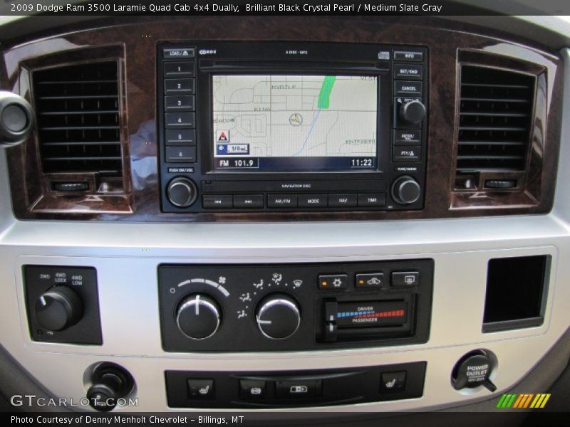 Brilliant Black Crystal Pearl / Medium Slate Gray 2009 Dodge Ram 3500 Laramie Quad Cab 4x4 Dually