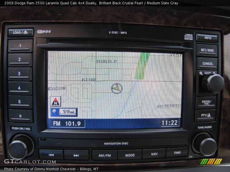 Brilliant Black Crystal Pearl / Medium Slate Gray 2009 Dodge Ram 3500 Laramie Quad Cab 4x4 Dually