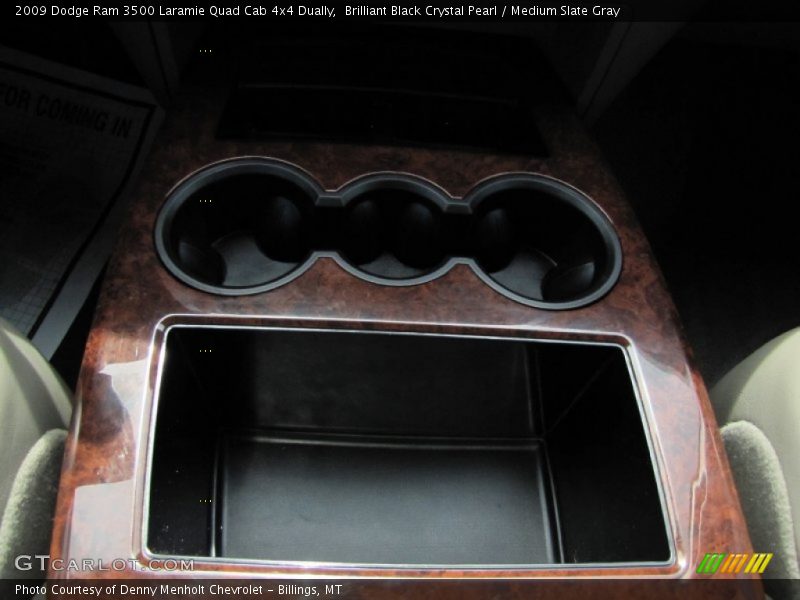 Brilliant Black Crystal Pearl / Medium Slate Gray 2009 Dodge Ram 3500 Laramie Quad Cab 4x4 Dually