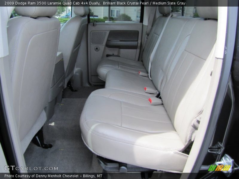 Brilliant Black Crystal Pearl / Medium Slate Gray 2009 Dodge Ram 3500 Laramie Quad Cab 4x4 Dually
