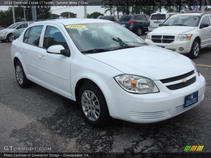 Summit White / Gray 2010 Chevrolet Cobalt LT Sedan