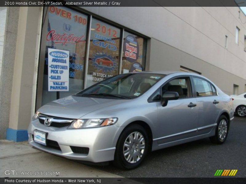 Alabaster Silver Metallic / Gray 2010 Honda Civic DX-VP Sedan