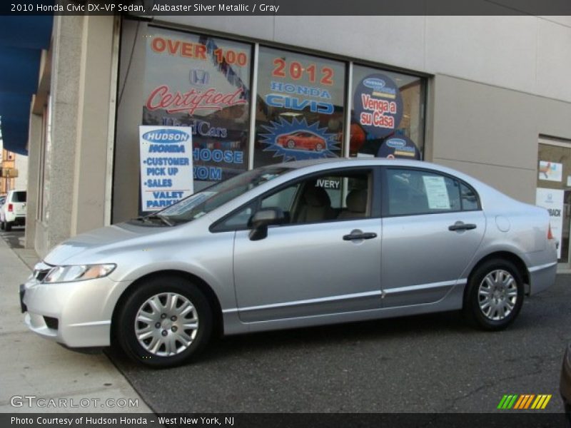 Alabaster Silver Metallic / Gray 2010 Honda Civic DX-VP Sedan