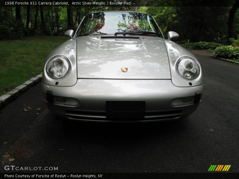 Arctic Silver Metallic / Boxster Red 1998 Porsche 911 Carrera Cabriolet