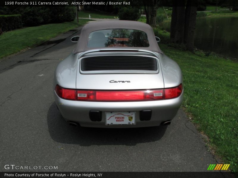 Arctic Silver Metallic / Boxster Red 1998 Porsche 911 Carrera Cabriolet