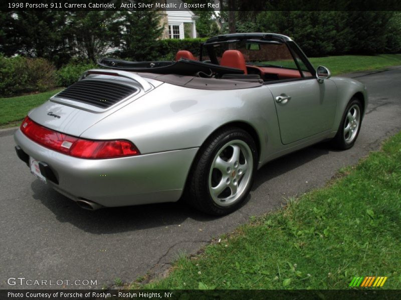 Arctic Silver Metallic / Boxster Red 1998 Porsche 911 Carrera Cabriolet
