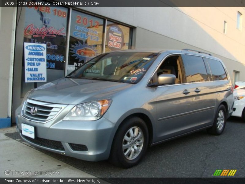 Ocean Mist Metallic / Gray 2009 Honda Odyssey EX