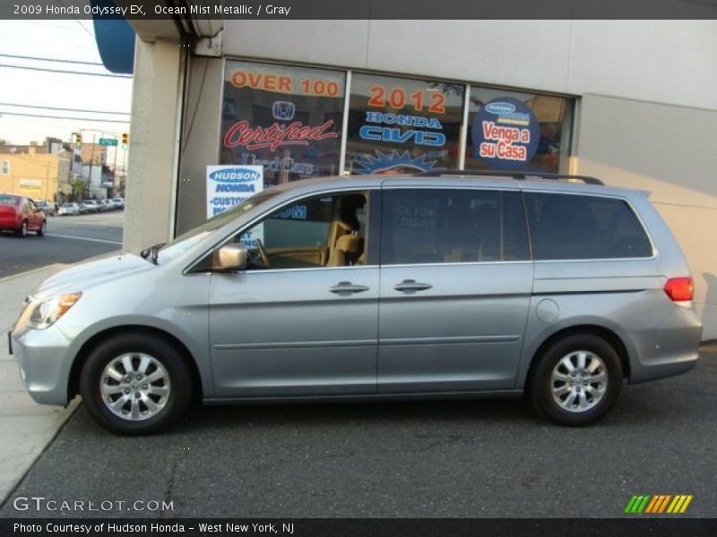 Ocean Mist Metallic / Gray 2009 Honda Odyssey EX