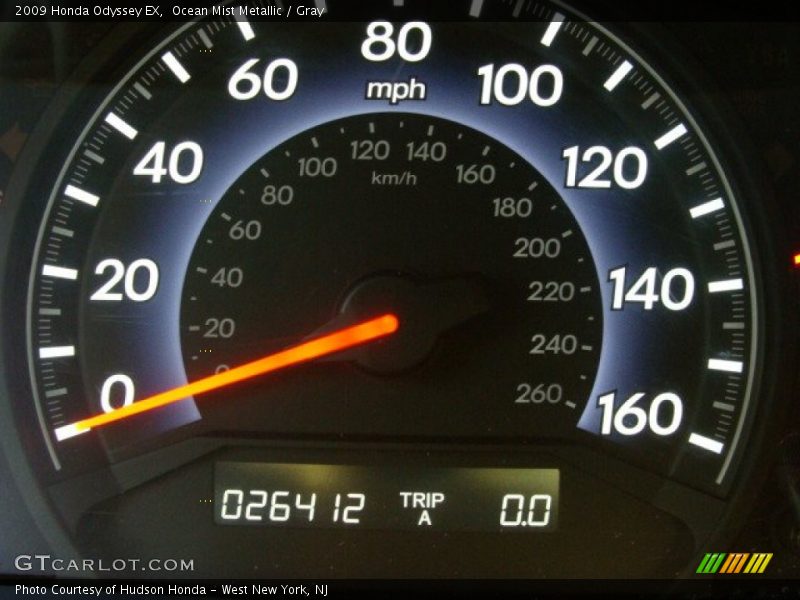 Ocean Mist Metallic / Gray 2009 Honda Odyssey EX