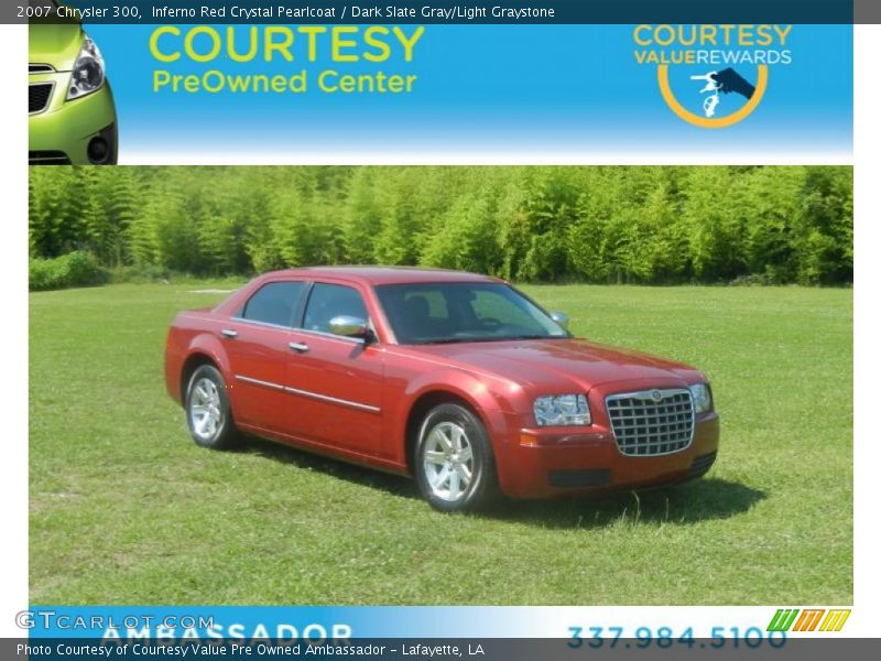 Inferno Red Crystal Pearlcoat / Dark Slate Gray/Light Graystone 2007 Chrysler 300