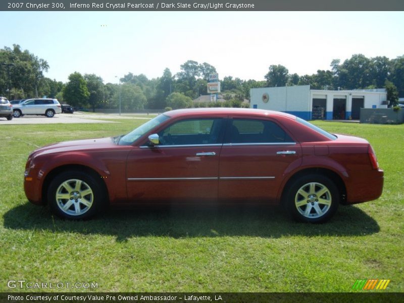 Inferno Red Crystal Pearlcoat / Dark Slate Gray/Light Graystone 2007 Chrysler 300