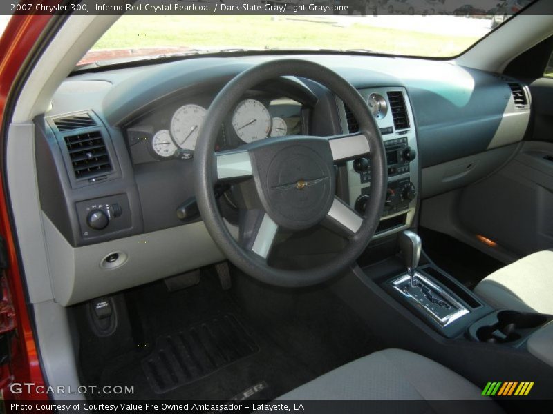 Inferno Red Crystal Pearlcoat / Dark Slate Gray/Light Graystone 2007 Chrysler 300