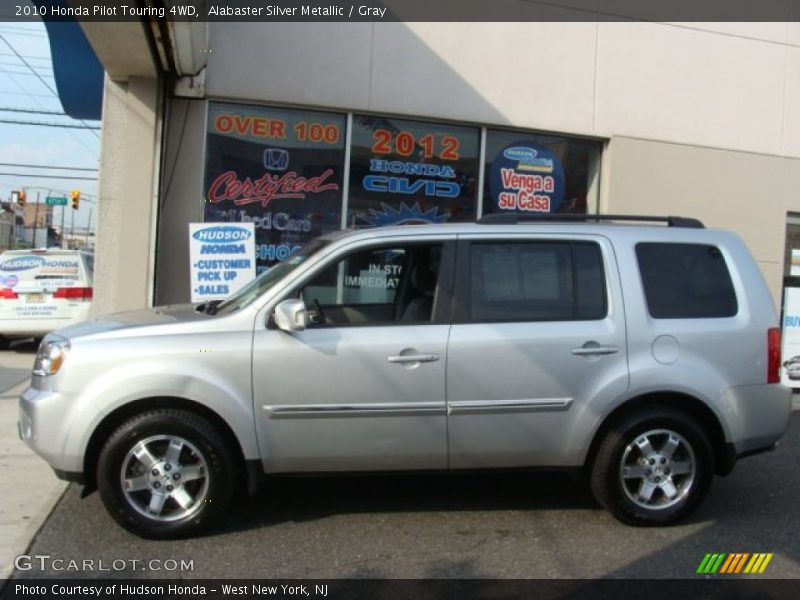 Alabaster Silver Metallic / Gray 2010 Honda Pilot Touring 4WD