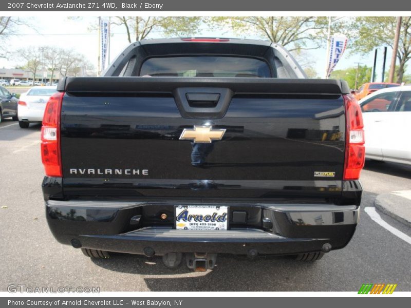 Black / Ebony 2007 Chevrolet Avalanche Z71 4WD