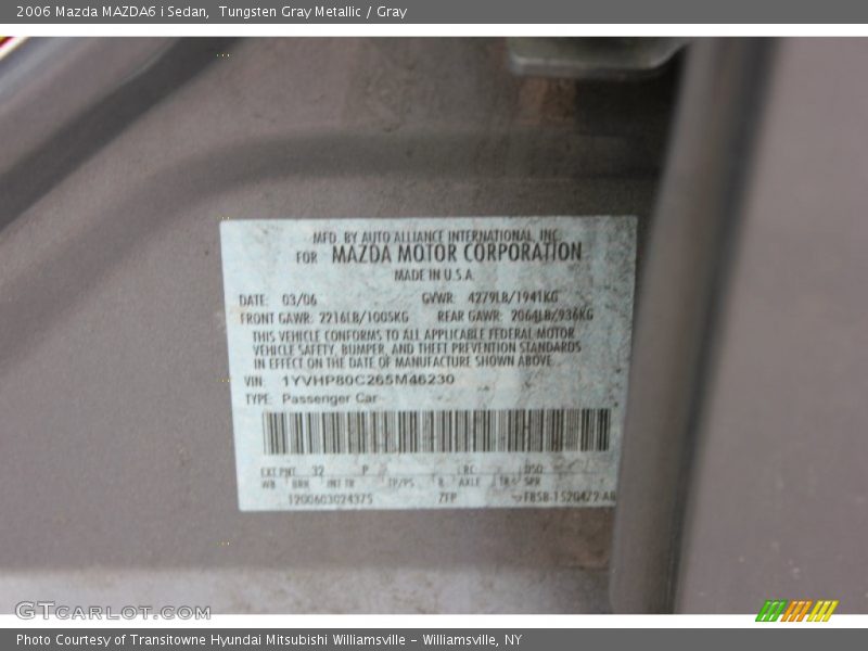 32P - 2006 Mazda MAZDA6 i Sedan