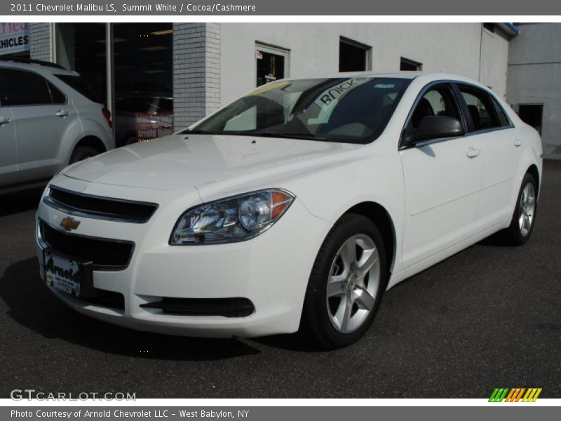 Summit White / Cocoa/Cashmere 2011 Chevrolet Malibu LS