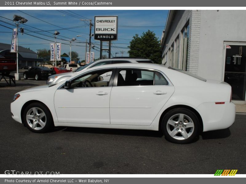 Summit White / Cocoa/Cashmere 2011 Chevrolet Malibu LS