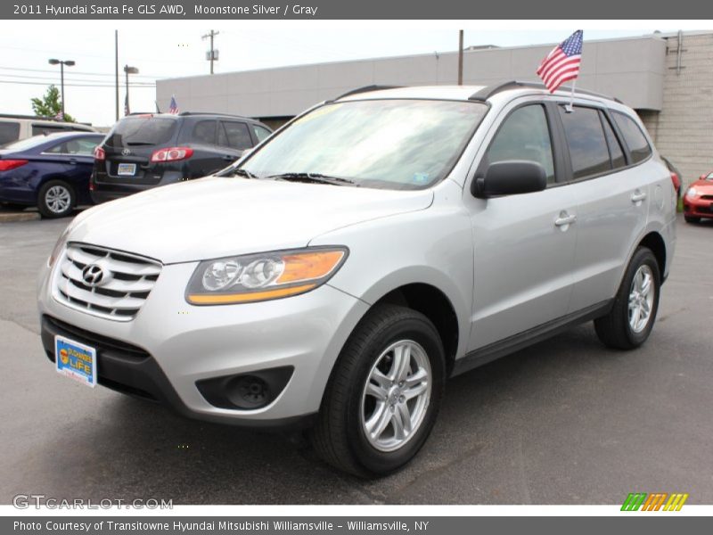 Moonstone Silver / Gray 2011 Hyundai Santa Fe GLS AWD