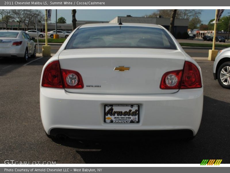 Summit White / Cocoa/Cashmere 2011 Chevrolet Malibu LS